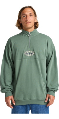 2025 Billabong Herre Core Lord Halv Lynlås Sweater EBYFT00150 - Hunter