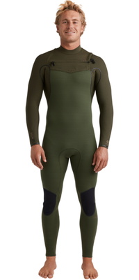 2025 Billabong Mens Furnace Natural 4/3mm Chest Zip Wetsuit 24AW193501 -.. Military