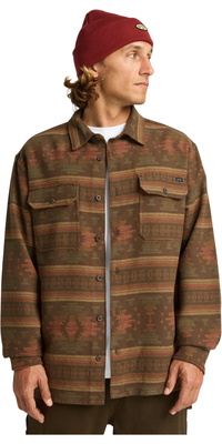 2025 Billabong Offshore-flanellbluse Til Mænd I Jacquard-mønster EBYWT03013 - Dark Cedar
