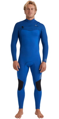 2025 Billabong Herre Revolution Natural 4/3mm Chest Zip Våddragt 24AW193512 - Dark Cobalt