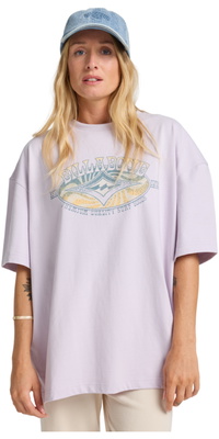 2025 Billabong Dame Kvalitets Surf T-Shirt EBJZT00504 - Violet Ice