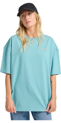 2025 Billabong Reach For Sunshine Kortærmet T-shirt Til Kvinder EBJZT00478 - Misty Blue