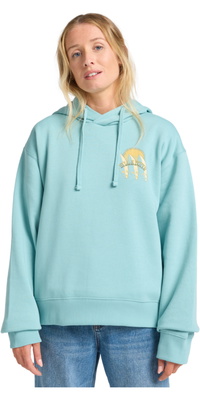 2025 Billabong Dame Ready And Set Pullover Hættetrøje EBJSF00184 - Misty Blue