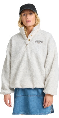 2025 Billabong Dame Run The Road Pullover Sweatshirt EBJPF00113 - Whitecap