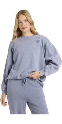 2025 Billabong Kendal-sweatshirt Til Kvinder I Saltvasket Look 24B464501 - Stone Blue
