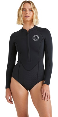 2026 Billabong Womens Salty Dayz Natural 2mm Front Zip Springsuit Wetsuit ABJW400132 -.. Black