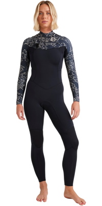 2026 Billabong Dame Salty Dayz Natural 3/2mm Chest Zip Våddragt 24BW191505 - Black Pebble