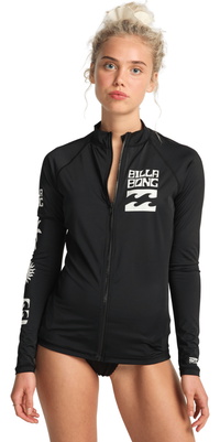2026 Billabong Womens Surf Capsule Full Zip Lycra Vest EBJWR03034 - Black