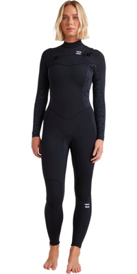 2026 Billabong Dame Synergy Natural 3/2mm Chest Zip Våddragt 24BW191510 - Black Fade