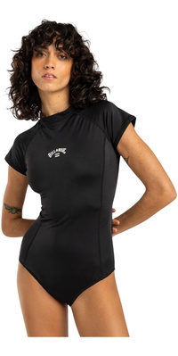2026 Billabong Dame Tropic UV50 KortÃ¦rmet One Piece Badedragt EBJX100101 - Black Pebble