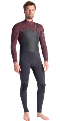 2026 C-Skins Mens Nuwave Wired LQS 4/3mm Chest Zip Wetsuit C-NWI43MCZ - Meteor / Rust X /... White