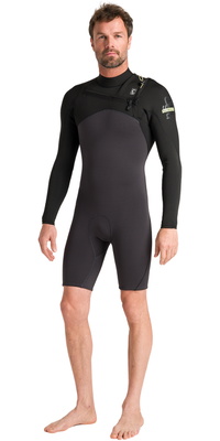 2026 C-Skins Herre NuWave Session Lite 2/ 2mm Langærmet Chest Zip Forårsvåddragt C-NSEL22SPM - Meteor / Black