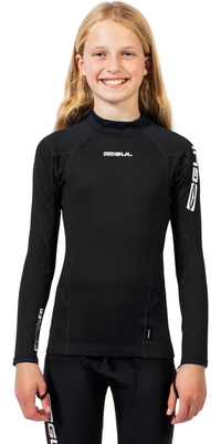 2026 Gul Junior UV-beskyttelse Langærmet Lycra-vest RG0344-BKBK - Black