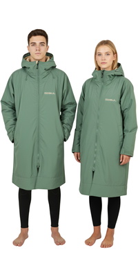 2026 Gul Revorobe Langærmet Morgenkåbe AC0135-C6 - Green / Taupe