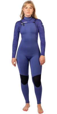 2025 Gul Eksklusiv Echo Natur 3/2mm Chest Zip Våddragt EC1328-BLTB - Blue / Tiebird