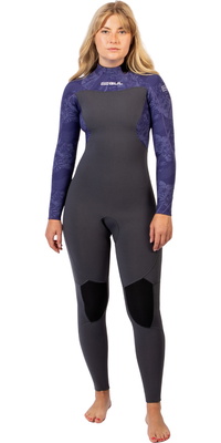 2026 Gul Yulex-vandsport Til Kvinder Flexor 3/2mm Back Zip Våddragt FX1222-GYTB - Grey / Tiebird