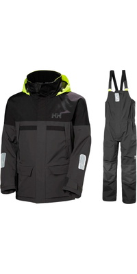 2026 Helly Hansen Herre Pier 4.0 Jakke Og Sejldragt Med Seler HHMPJAPBBE - Ebony