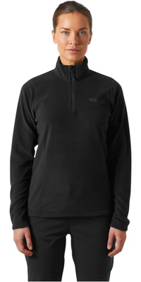 2026 Helly Hansen Kvinder Daybreaker 1/2 Zip Fleece 50845 - Black