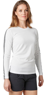 2026 Helly Hansen Kvinders Lifa Crew Baselayer Top 48326 - Hvid