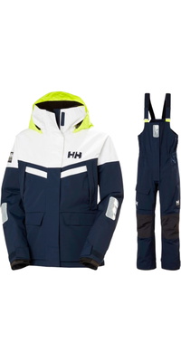 2025 Helly Hansen Dame-sejldragt Med Jakke Og Bukser Fra Pier 4.0 HHWPJAPBBN - Navy