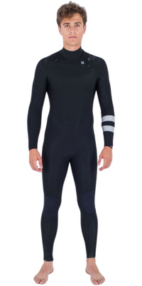 2026 Hurley Advant 3/2mm Chest Zip Våddragt MFS0013322 - Til Mænd Black