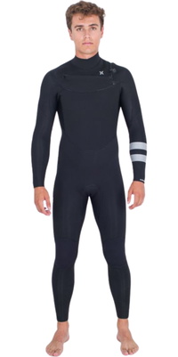 2025 Hurley Advant 4/3mm Chest Zip Våddragt MFS0013423 - Til Mænd Black