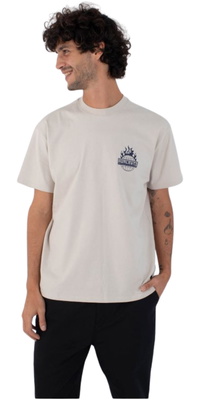 2025 Hurley Global Fire T-shirt Til Mænd HFA25MMTS04628 - Bone