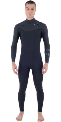 2025 Hurley Mens Plus 5/3mm Chest Zip Våddragt MFS0012504 -.. Black