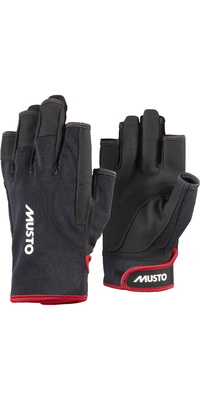 2026 Musto Essential Sejlsportshandsker Med Korte Fingre 2.0 86118 - Black