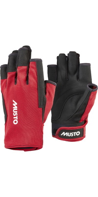 2025 Musto Essential Sejlsportshandsker Med Korte Fingre 2.0 86118 - True Red