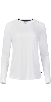 2026 Musto Womens Evo Crew Sunblock Langærmet T-shirt 82445 - White