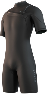 2026 Mystic Herre Motion 3/2mm Chest Zip Shorty Våddragt 35000.250014 - Black