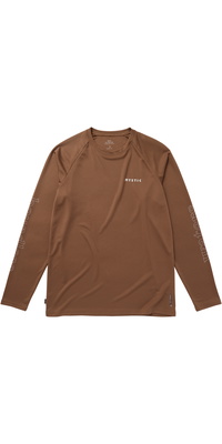 2025 Mystic Herre Tactic Langærmet Løstsiddende Dry Top 35001.250220 - Brown