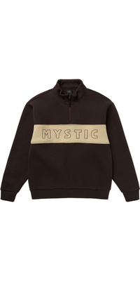 2025 Mystic Slate Halv Lynlås Sweatshirt 35104.260315 - Dark Brown