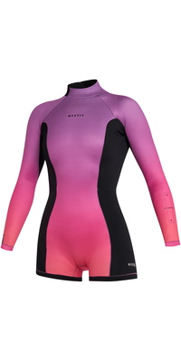 2025 Mystic Dame Lunar BK Langarm 2mm Back Zip Shorty Våddragt 35000.240113 - Coral