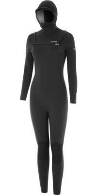 2026 Nyord Solu Yulex 6/5/4mm Hooded Chest Zip Våddragt Til Kvinder SOLW654HD001 -.. Black