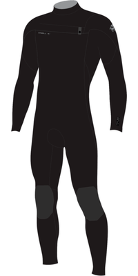2026 ONeill Junior Epic 5/4mm Chest Zip Våddragt 5656 - Black / Black / Black