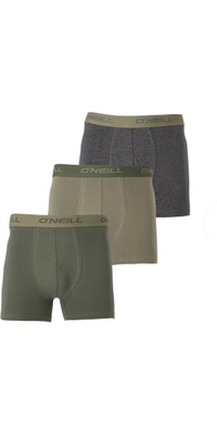2025 O'Neill Herre Boksershorts Uni 3-Pack 900003 - Green / Anthracite Mel