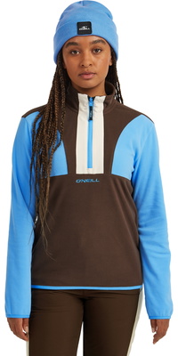 2025 O'Neill Dame FWC'Cruz Triple Polartec Halv-Lynlås Fleece 1350080 - Blue Poppy Colour Block