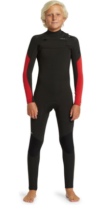 2026 Quiksilver Junior Everyday Sessions 3/2mm Chest Zip Våddragt EQBW103107 - High Risk Red