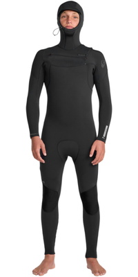 2025 Quiksilver Mens Everyday Sessions 5/4/3mm Chest Zip Hooded Wetsuit 25AW203504 -.. Black