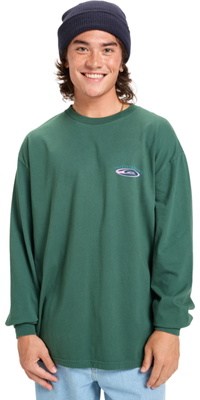 2025 Quiksilver Herre HW Hollow Coves Langærmet T-shirt EQYZT08202 - Trekking Green