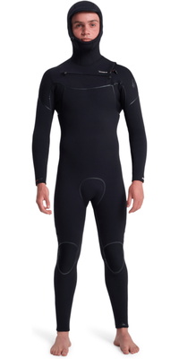 2025 Quiksilver Mens Marathon Sessions 5/4/3mm Chest Zip Hooded Wetsuit 25AW203501 -.. Black
