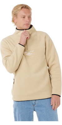 2025 Rip Curl Bells Polar Fleece 08TMFL - Til Mænd Khaki Sand