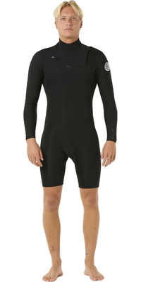2026 Rip Curl Herre Dawn Patrol 2mm Chest Zip Langærmet Flyverdragt Våddragt 11QMSP - Black