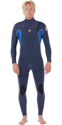 2026 Rip Curl Herre Dawn Patrol 4/3mm Chest Zip Våddragt 16QMFS - Electric Cobalt
