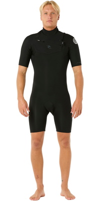 2026 Rip Curl Mens Dawn Patrol 2mm Chest Zip Springsuit Wetsuit 11RMSP -.. Black