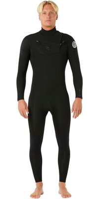 2026 Rip Curl Dawn Patrol Pro 3/2mm Chest Zip Våddragt 16XMFS - Til Mænd Black