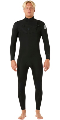 2026 Rip Curl Dawn Patrol Pro 5/3mm Chest Zip Våddragt 17WMFS - Til Mænd Black