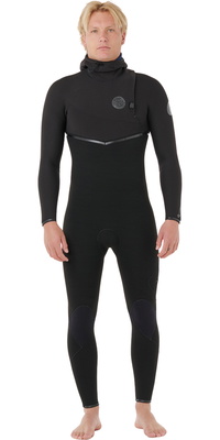2026 Rip Curl Mens E-Bomb 5/4mm Zip Free Hooded Wetsuit 17IMFS -.. Black